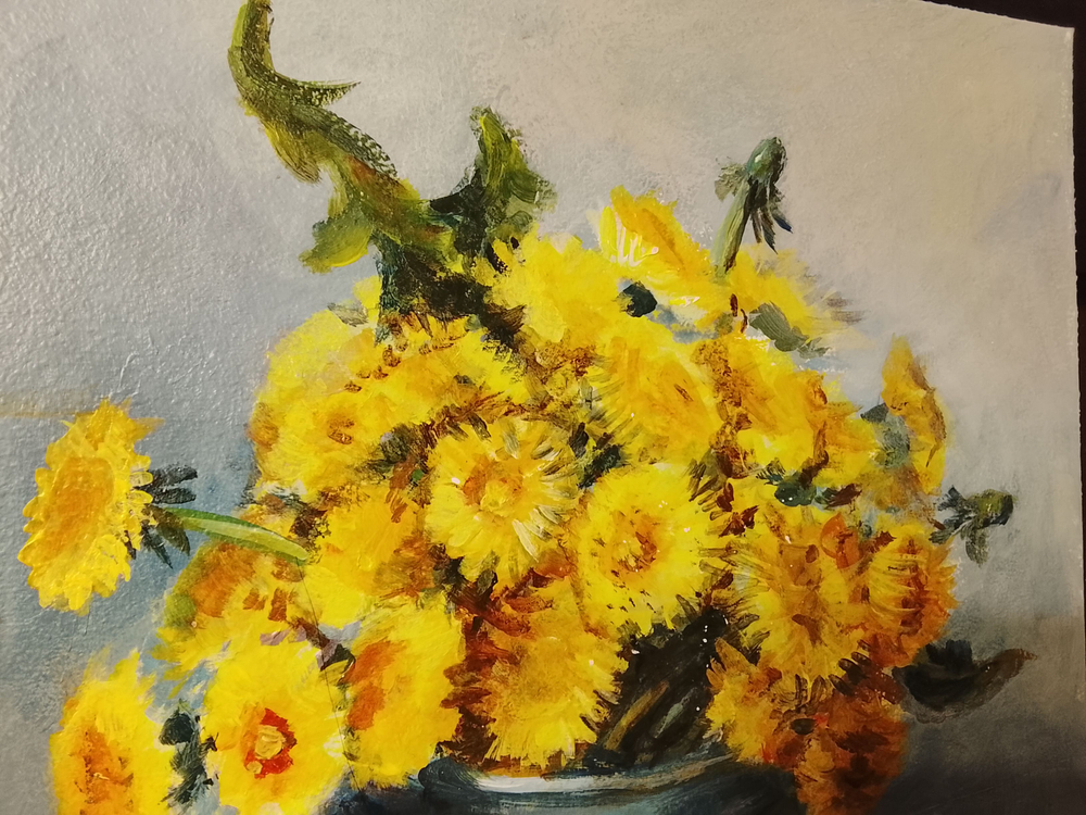 Картина "Айва", натюрморт. 30 см на 30 см. Акрил на картоне. Авторская живопись, оригинал.