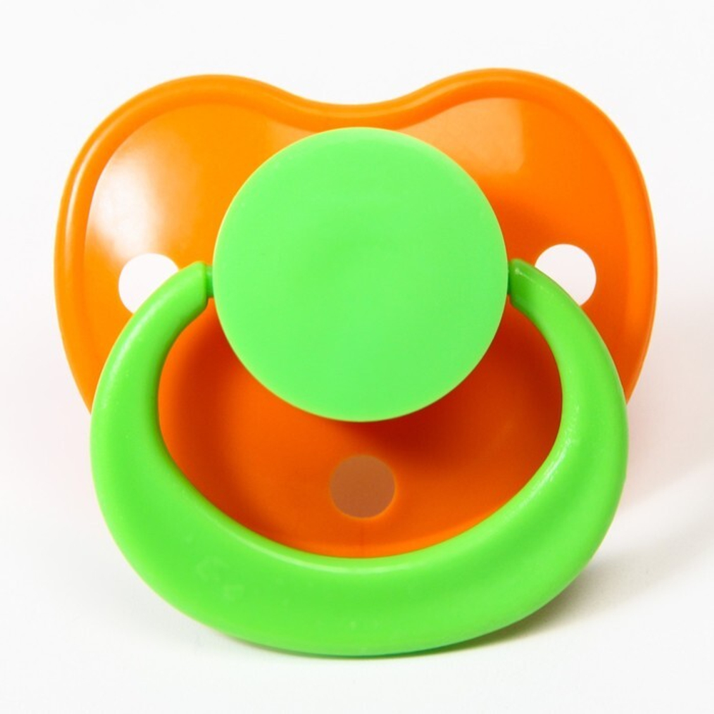 7456406 Соска-пустышка латексная классическая, с кольцом, от 0 мес., цвет МИКС