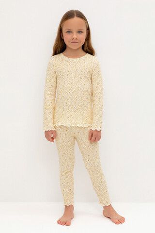 пижама  для девочки  К 1618/светлая мимоза,лепестки цветов