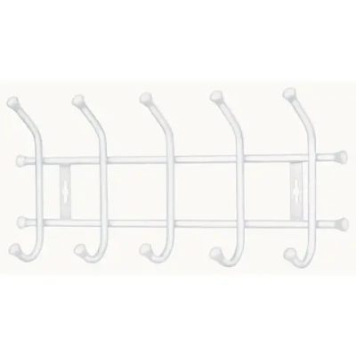 Вешалка настенная 5 крючков, 470, Матовый белый, ВНТ5/МБ