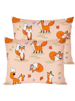 Постельное белье Полисатин Мечта "Рыжули" евро  Наволочка 50х70 см 2 шт Простынь на резинке 180x200 см Пододеяльник 200x215 см