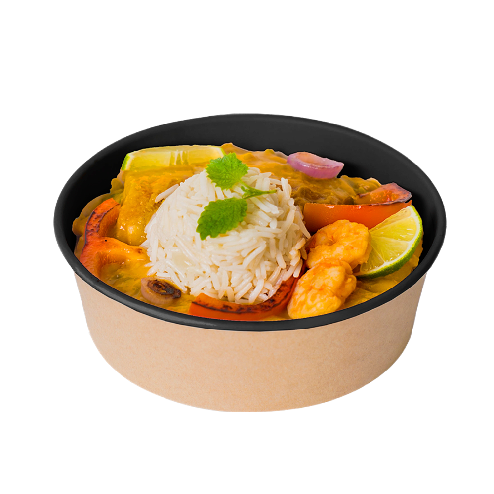 OSQ ROUND BOWL 750 BLACK WOOD