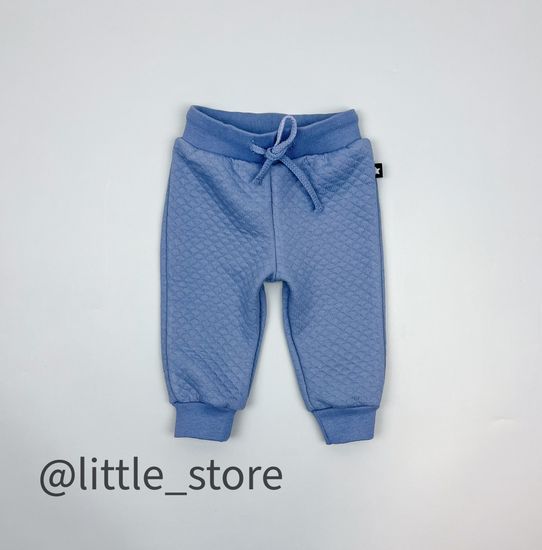 Брюки из капитония "Быстрые машинки" серо-голубые