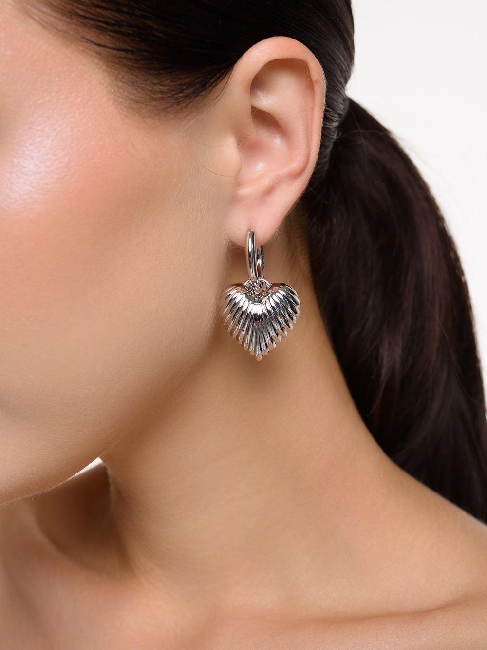 Cерьги "Ribbing Love" Silver