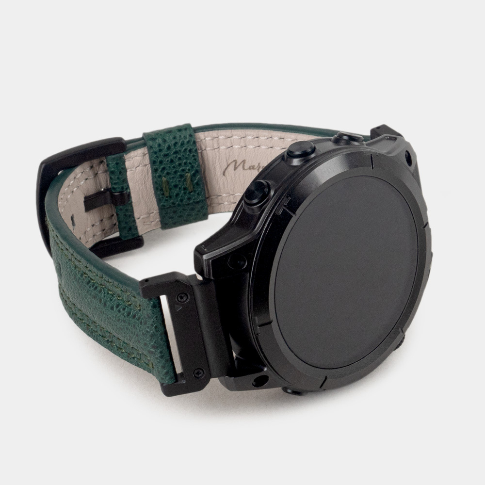 Ремешок для часов Garmin 47 mm с креплением из кожи теленка, зеленого цвета
