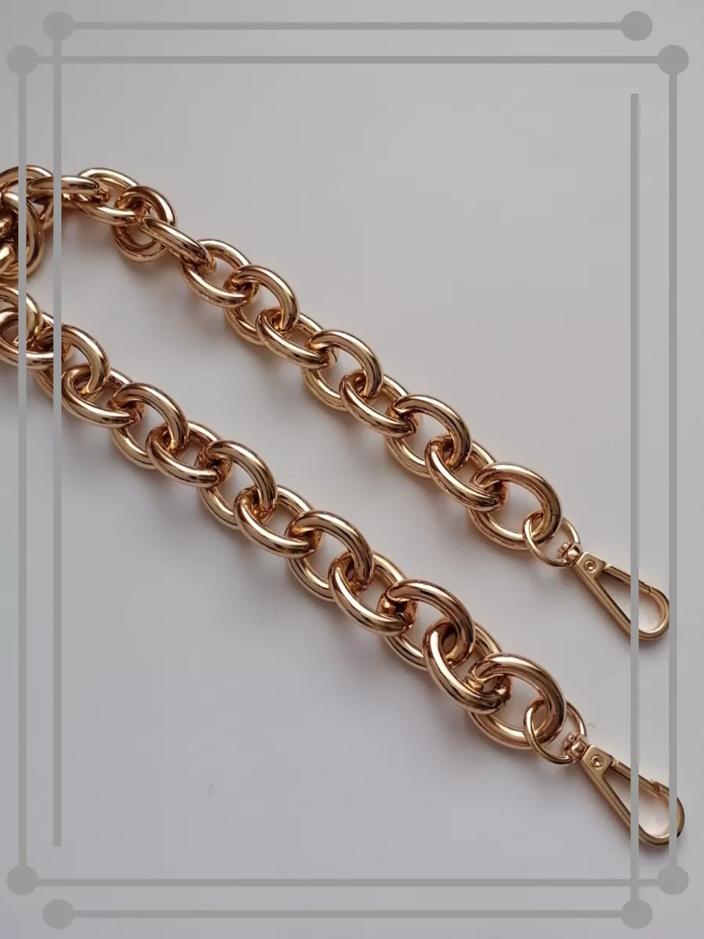 Алюминиевая крупная цепь 23*28 мм 60см