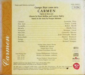Leontyne Price, Vienna Philharmonic, Herbert von Karajan / Georges Bizet: Carmen (3CD)
