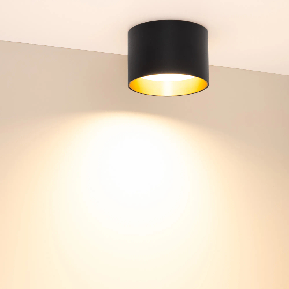 Светильник SP-BISCOTTO-R120-12W Warm3300-MIX (BK-GD, 80 deg, 230V) (Arlight, IP54 Металл, 5 лет) 055026