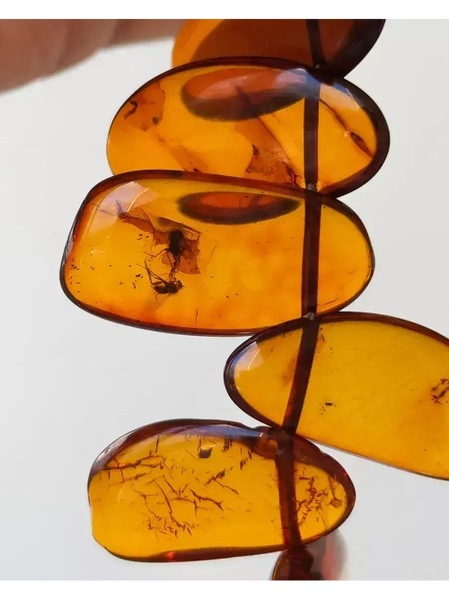 Буся янтарь натуральный с инклюзом (насекомое)