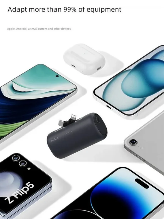 Внешний аккумулятор iWalk, с сдвоенным разъемом USB-C/Lightning,  5000 mAh 20W, черный