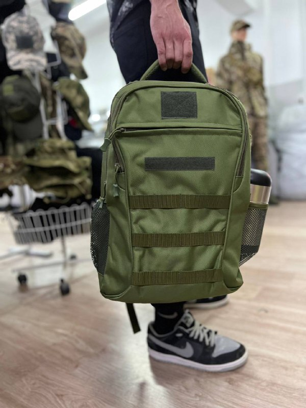 Тактический городской рюкзак с широкой ручкой / олива