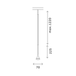 ST688.436.05 Магнитный трековый светильник Черный LED 1*5W 3000K Lm Ra&gt;90  IP20 D70xH225 24V SUPER5