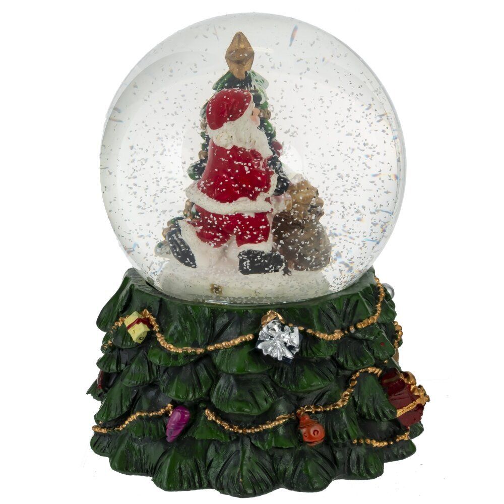 GAEM Фигурка декор в стекл шаре "Дед Мороз" ( подсв, муз, вьюга, AAAх3 н/п), D 10 см, L11 W11 H15 см