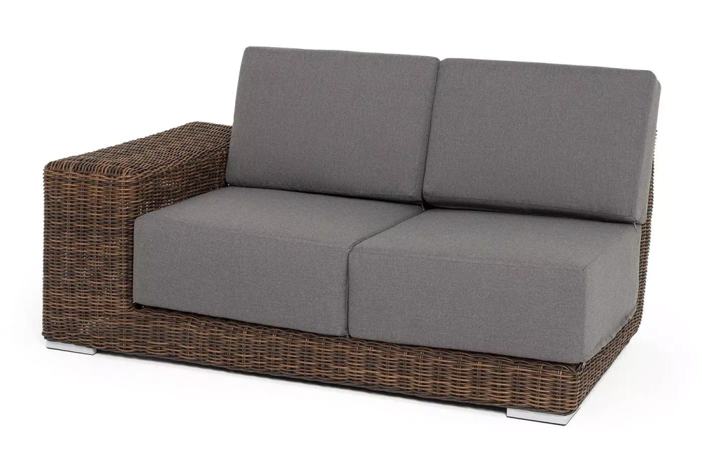 "Капри" модуль диванный правый с подушками, цвет коричневый