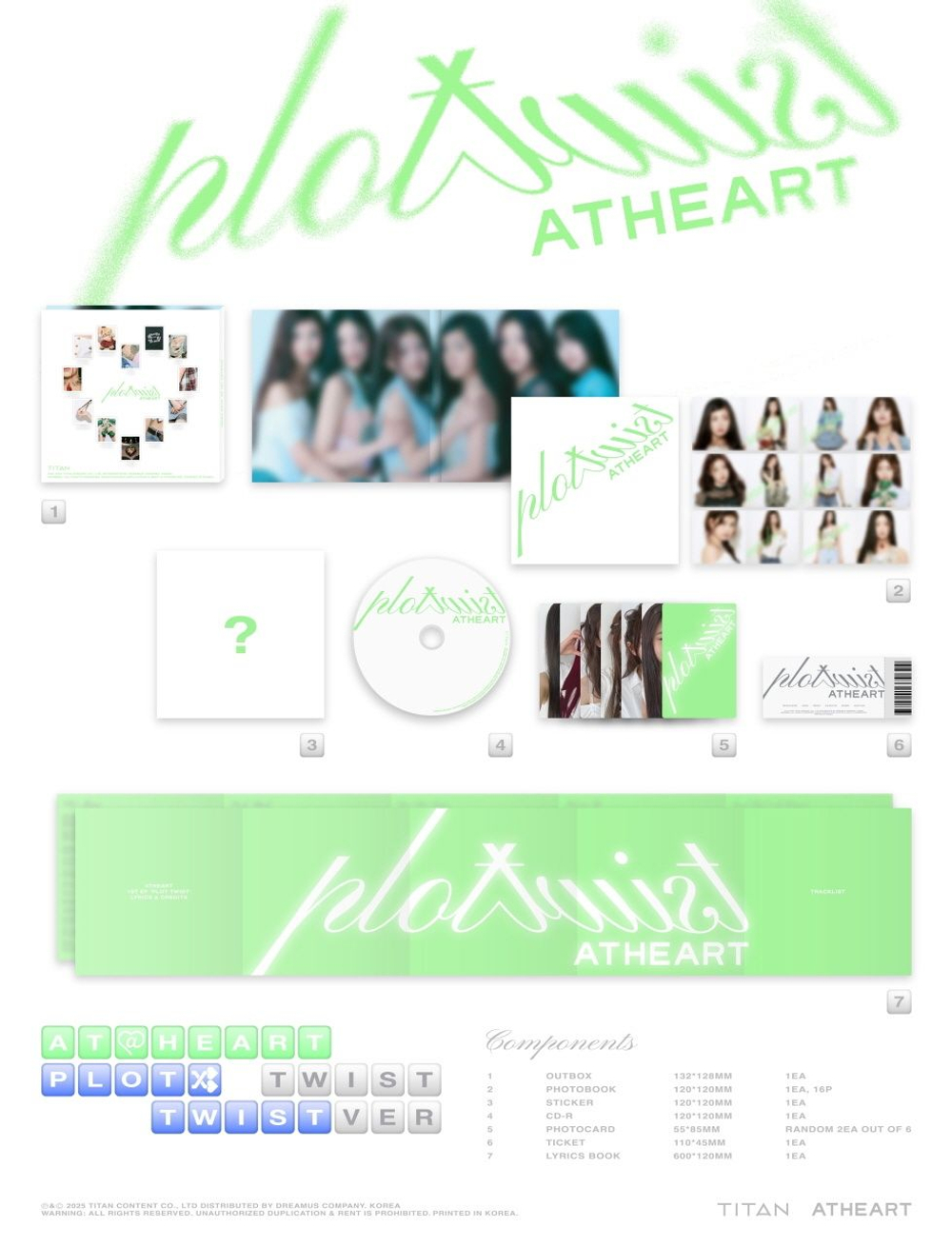 Альбом ATHEART - PLOT TWIST 1st EP Album TWIST Version