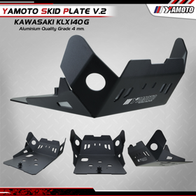 Yamoto Skid Plate for Kawasaki KLX125-140-150. Aluminium. V2.4 Black