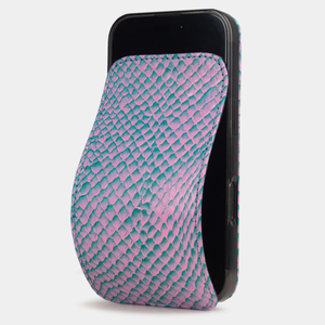 Чехол для iPhone 16 Pro из кожи лосося, розовый градиент