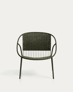 Уличное кресло Atrani из оцинкованной стали и зеленой веревки