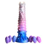 Фантазийный фаллоимитатор Tenta-Queen Ovipositor Silicone Dildo with Eggs - 29,2 см. (Цвет: разноцветный)