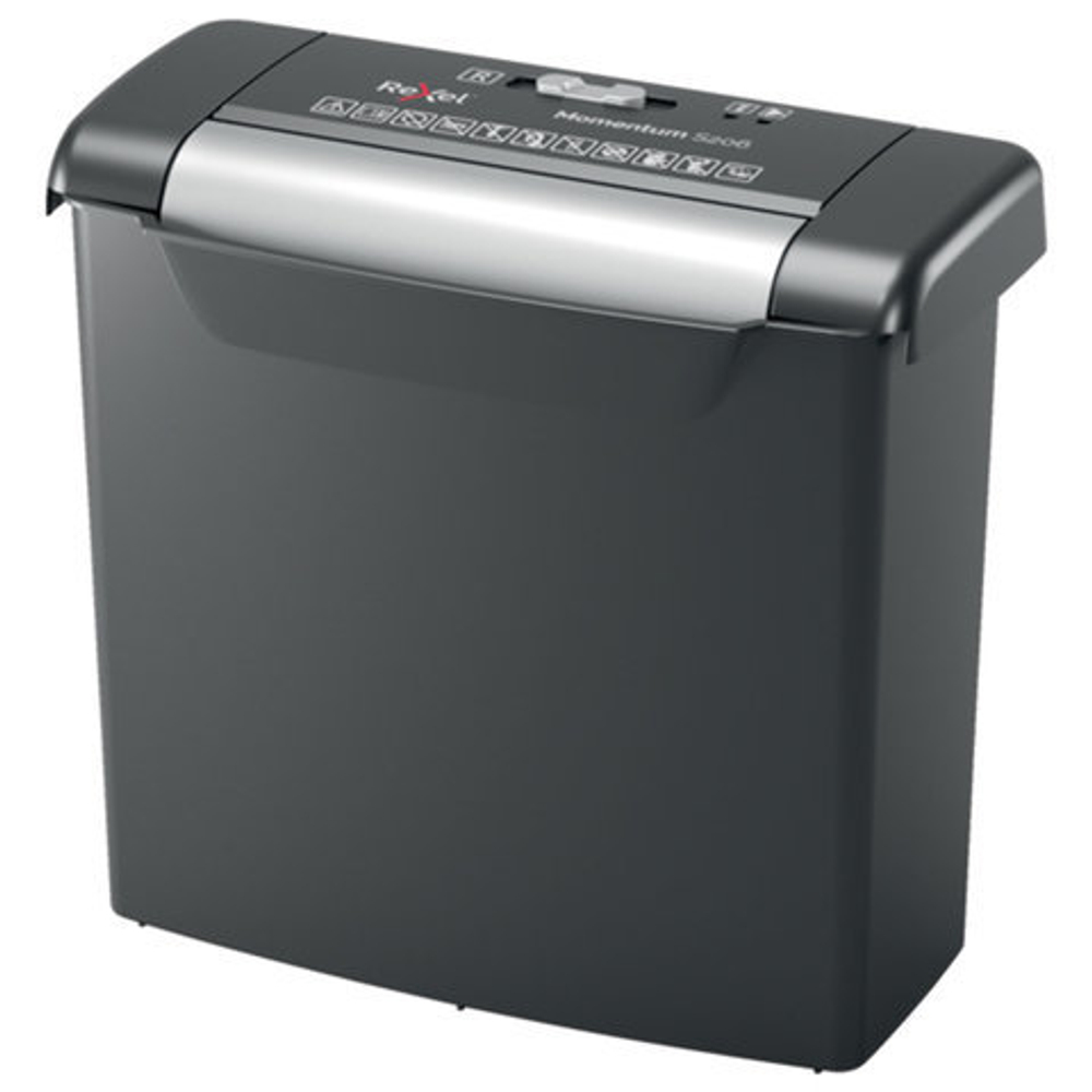 Уничтожитель (шредер) REXEL MOMENTUM S206, 2 уровень секретности, полоски 6 мм, 6 листов, 9 л, 2104568EU