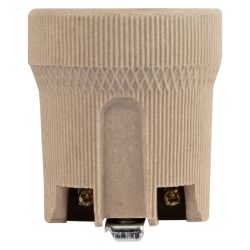 Патрон ЭРА Е27 керамический белый с держателем