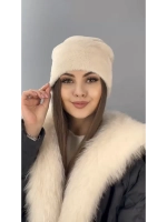 шапка зимняя пушистая из эко меха