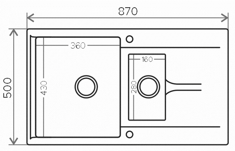 Мойка POLYGRAN BRIG-870 черный №16