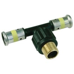 Тройник HENCO НР ПВДФ пресс (газ), 20x1/2x20