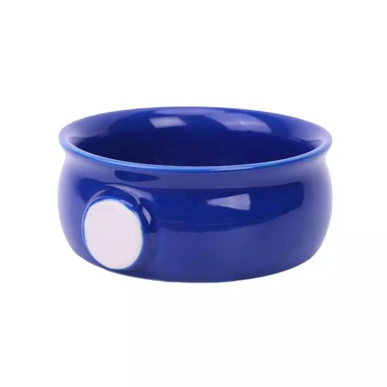 Керамическая чаша для бритья Yaqi синего цвета