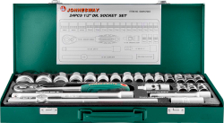 S04H4724S Набор головок торцевых 1/2"DR, 8-34 мм, 24 предмета
