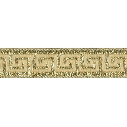 Лента жаккардовая 16 мм "Gamma", отделочная, цв.золото