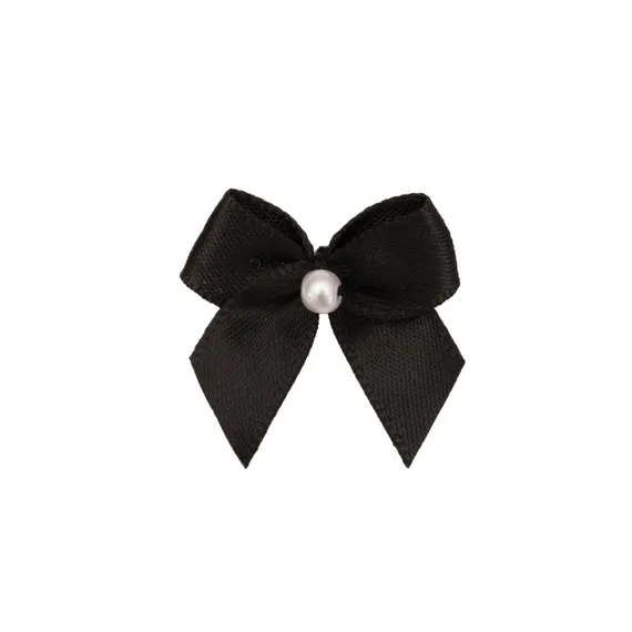 Бантик черный с бусинкой