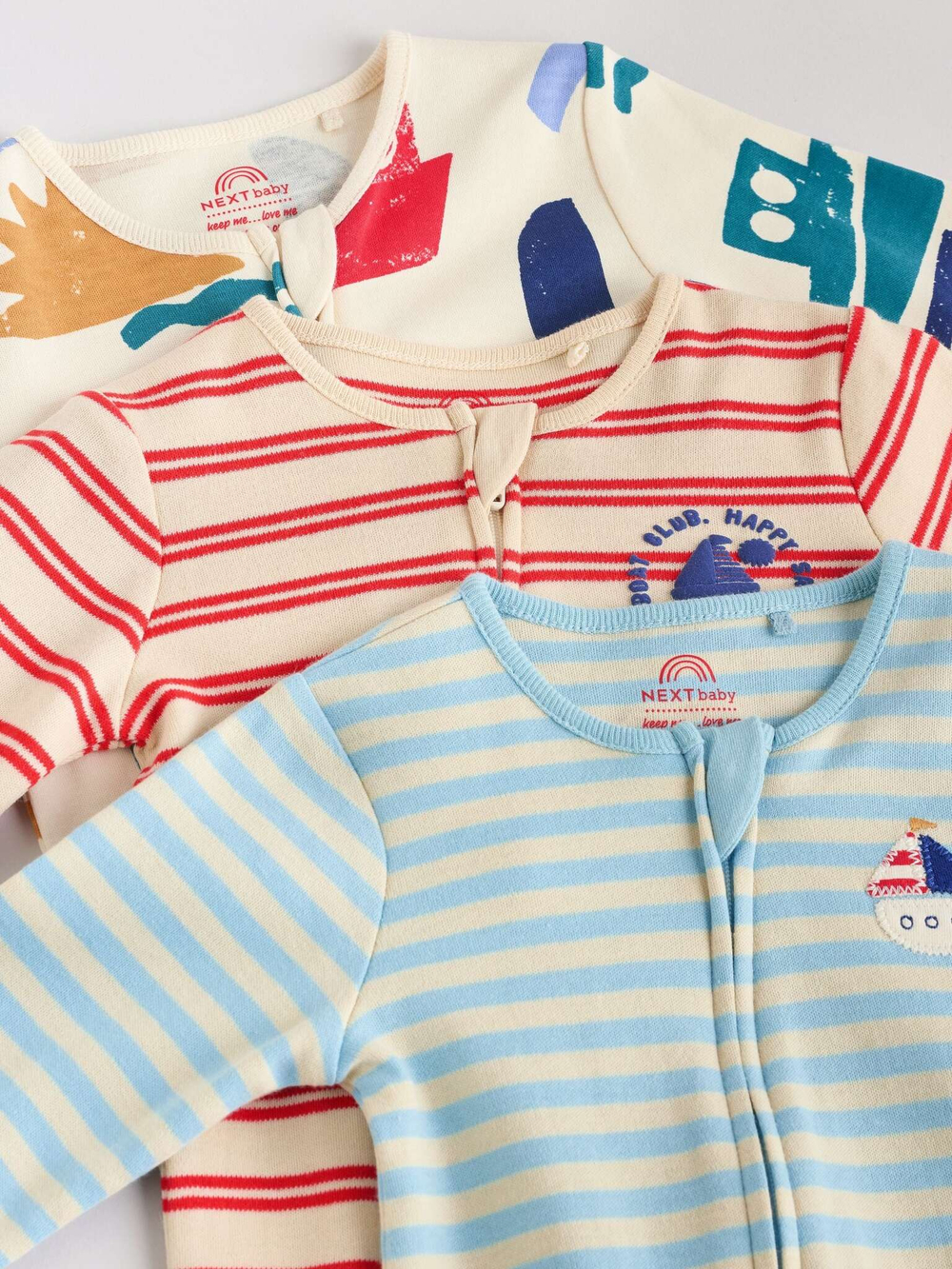 Комбинезон / Cлип для малышей Next AA5-957, 3 шт., Красный, Синий