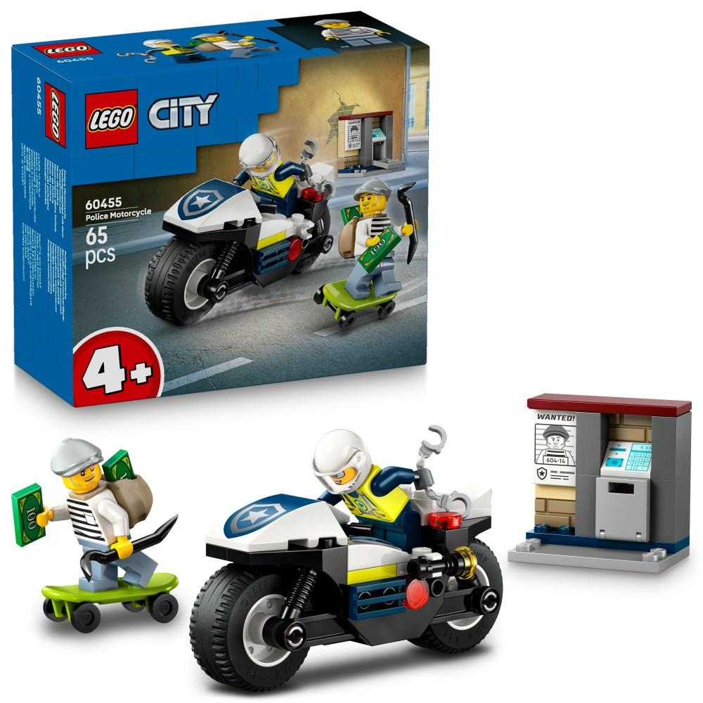 LEGO City - Погоня на полицейском мотоцикле 60455
