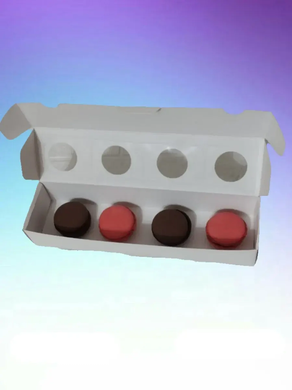 Комплект коробок для 4 моти с 4 окошками - 5 шт