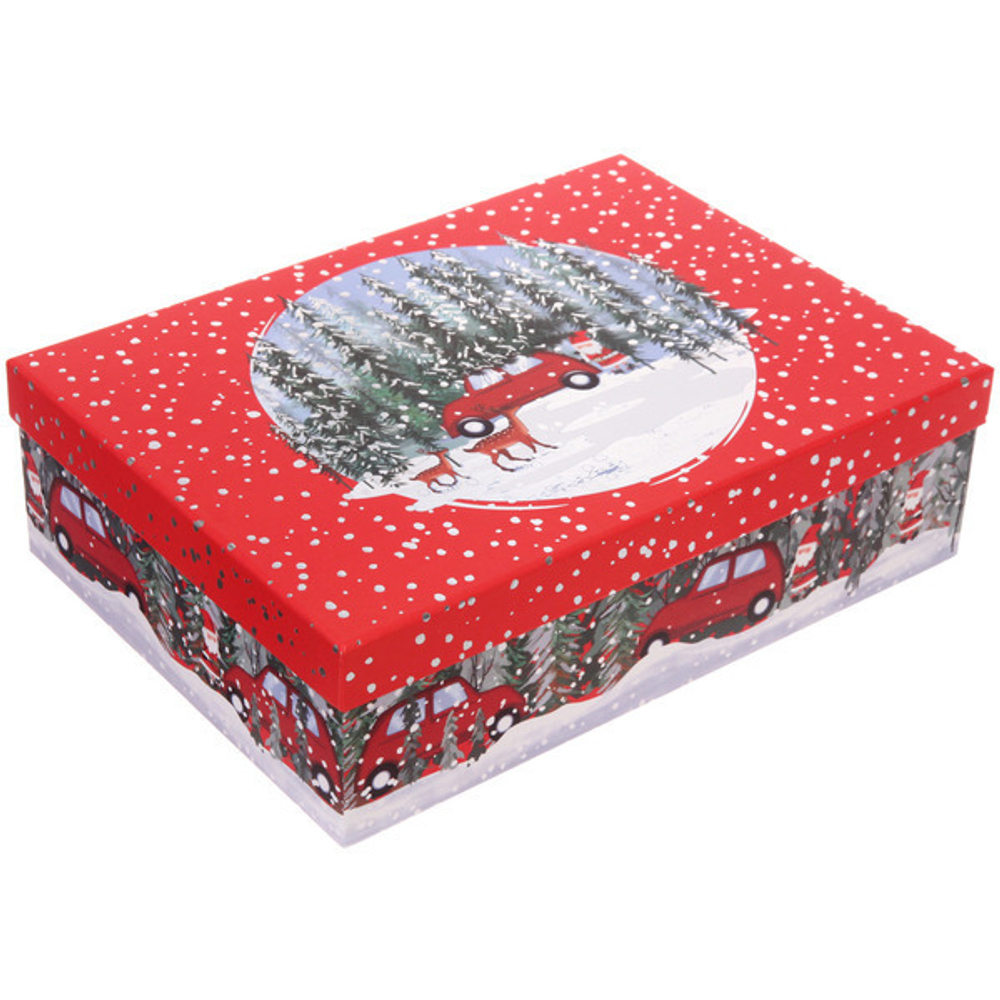 Коробка подарочная «Новогодний переполох» 37*27*11 см