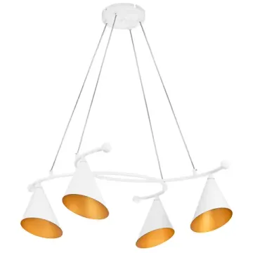 Люстра подвесная 4*G9 757046 белый/золото Cone GW Lightstar