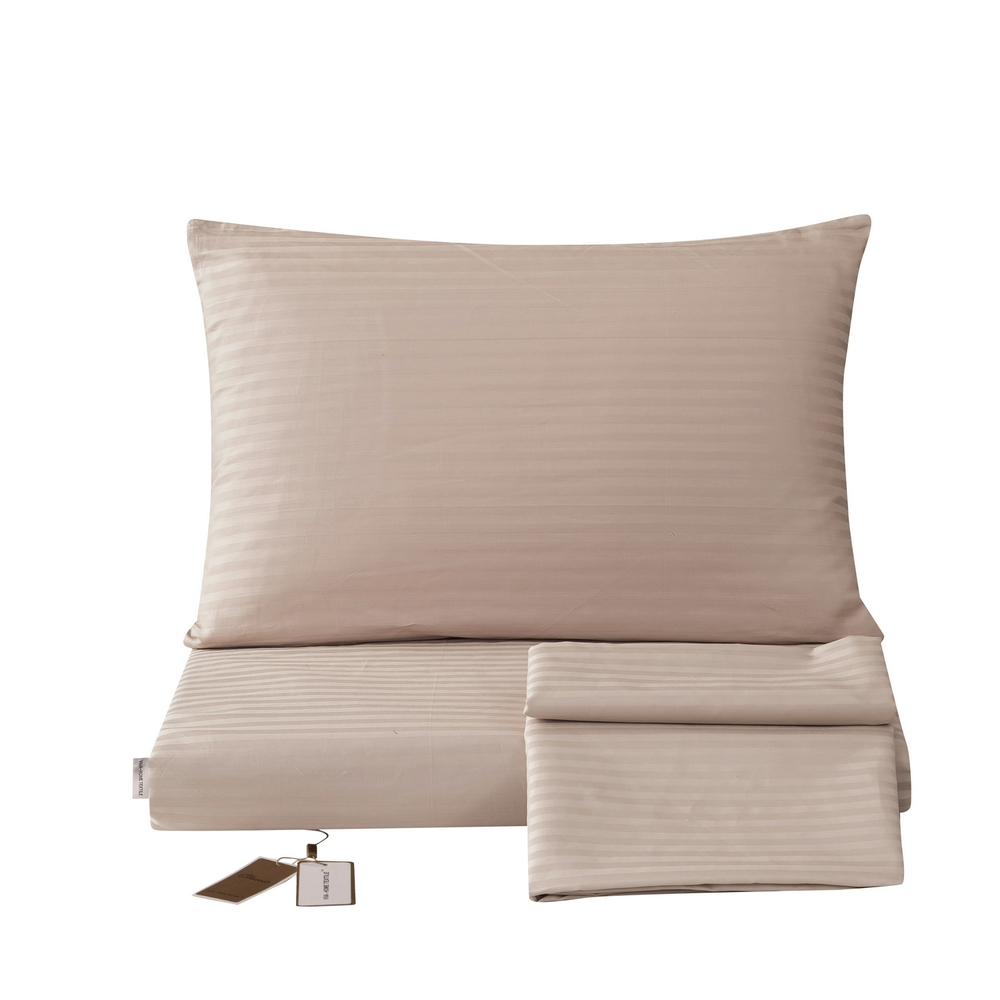 Комплект постельного белья Страйп Сатин Однотонный CT029