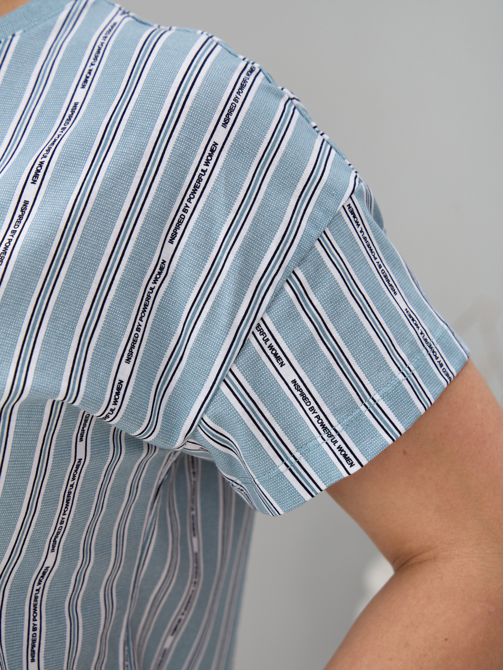 Костюм с шортами КНк-161/шалфей-полоскабуквы