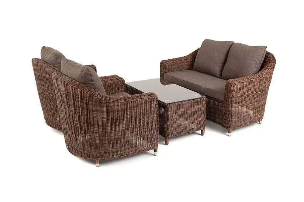 "Кон Панна" лаунж-зона из искусственного ротанга, цвет коричневый