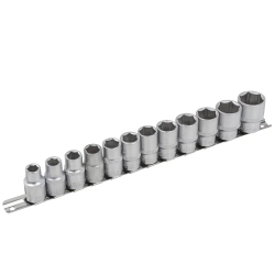 Набор головок 12пр. 1/2''6гр.(10-19,22,24мм), на планке RockForce##Rock FORCE RF-4121-5