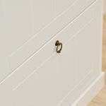 Обувница для прихожей, 66х22х158, Индра, закрытая, тумба для обуви, МДФ, белый, Dipriz