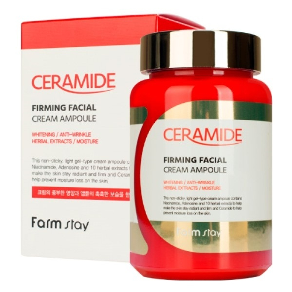 Крем-гель укрепляющий ампульный с керамидами FarmStay Ceramide Firming Facial Cream Ampoule