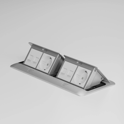 Выдвижной блок на 8 модулей Slot (серебряный) W8078065