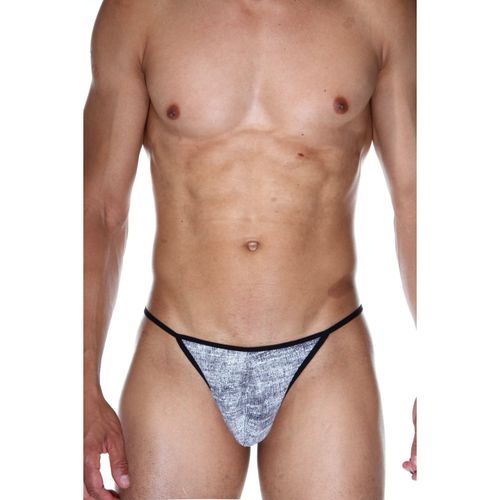 Мужские трусы стринги серые DARKZONE DZN6659