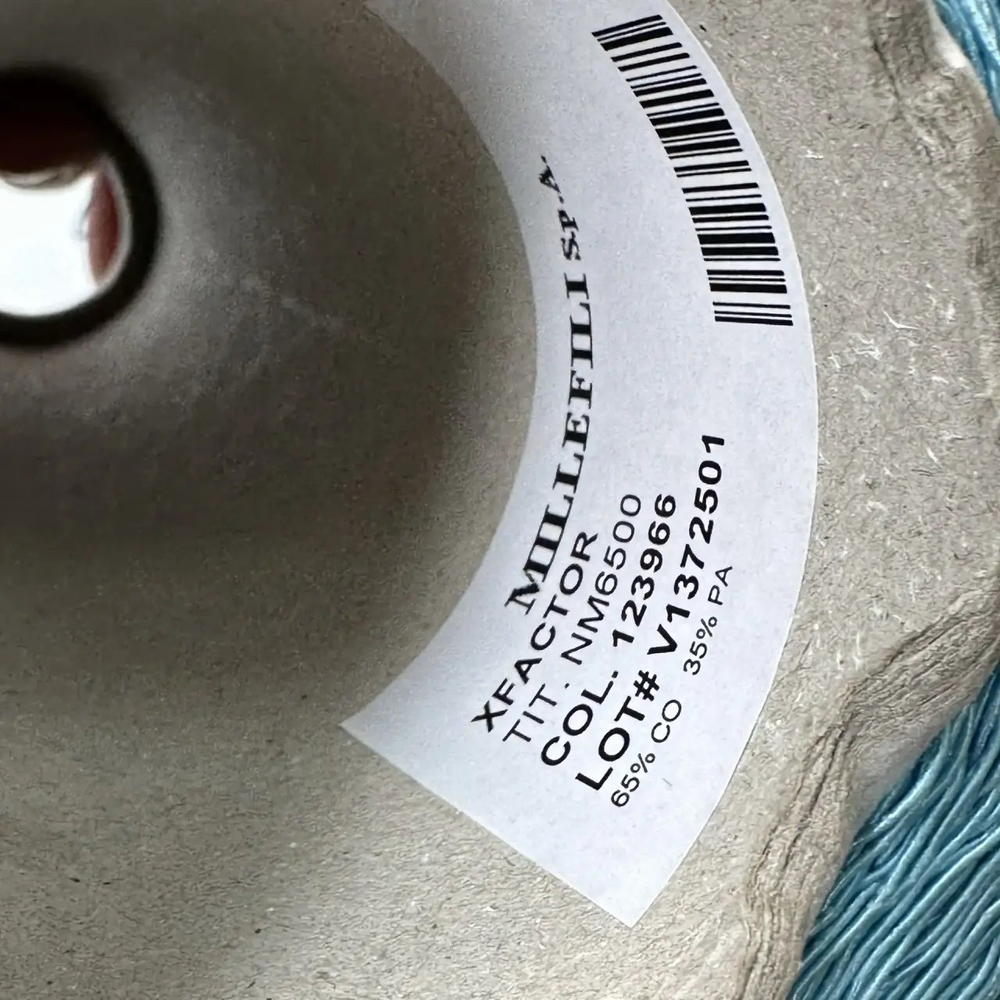 XFACTOR - Millefili; 65% хлопок, 35% п/а; 650м/100гр; col. 123966, цвет: светло-бирюзовый