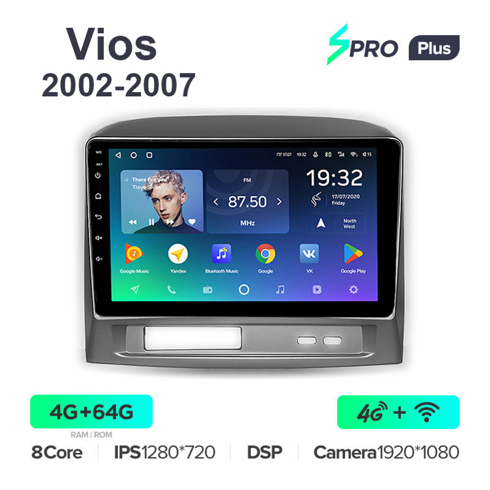 Teyes SPRO Plus 9"для Toyota Vios 2002-2007