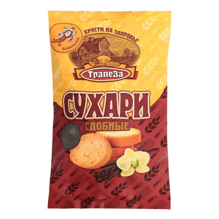 Сухари Трапеза сдобные ванильные 200 гр