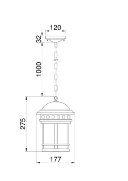 Уличный подвесной светильник Maytoni O031PL-01BR