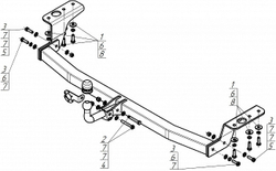 Фаркоп с электрикой Smart для Kia Carnival 2021-н.в (оцинкованный) арт.ZK102A